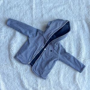 Girls 0-3 months reversible sweater.